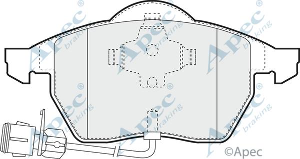 APEC PAD789 - Комплект спирачно феродо, дискови спирачки vvparts.bg