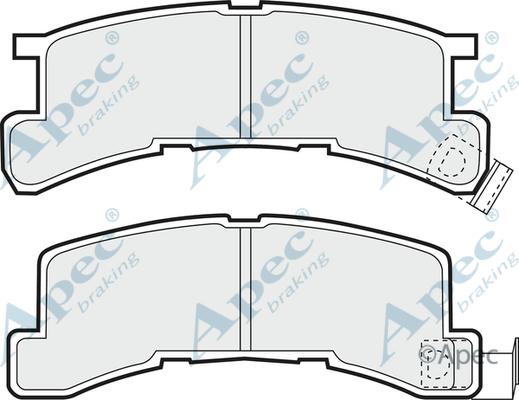 APEC PAD733 - Комплект спирачно феродо, дискови спирачки vvparts.bg