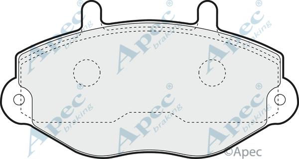 APEC PAD729 - Комплект спирачно феродо, дискови спирачки vvparts.bg