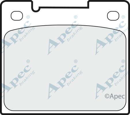 APEC PAD726 - Комплект спирачно феродо, дискови спирачки vvparts.bg