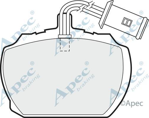 APEC PAD72 - Комплект спирачно феродо, дискови спирачки vvparts.bg