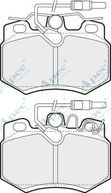 APEC PAD773 - Комплект спирачно феродо, дискови спирачки vvparts.bg