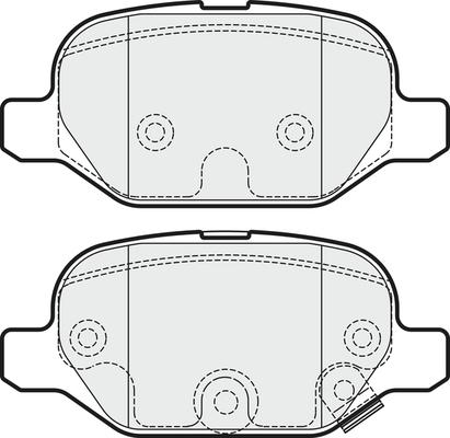 FTE 9005529 - Комплект спирачно феродо, дискови спирачки vvparts.bg