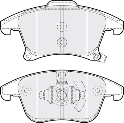 APEC PD3654 - Комплект спирачно феродо, дискови спирачки vvparts.bg