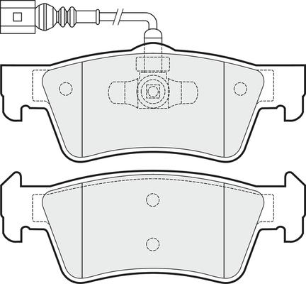 APEC PD3633 - Комплект спирачно феродо, дискови спирачки vvparts.bg