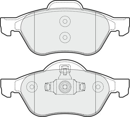 APEC PD3071 - Комплект спирачно феродо, дискови спирачки vvparts.bg