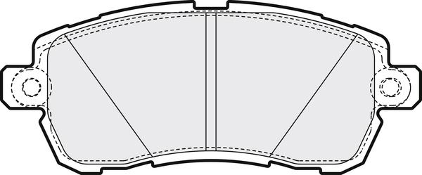 APEC PD3842 - Комплект спирачно феродо, дискови спирачки vvparts.bg