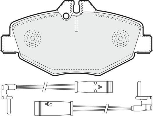 HITEC H 1214 - Комплект спирачно феродо, дискови спирачки vvparts.bg