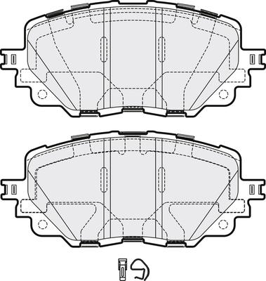 APEC PD3793 - Комплект спирачно феродо, дискови спирачки vvparts.bg