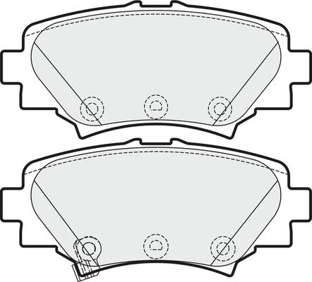 APEC PD3748 - Комплект спирачно феродо, дискови спирачки vvparts.bg