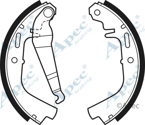 APEC SHU90 - Комплект спирачна челюст vvparts.bg