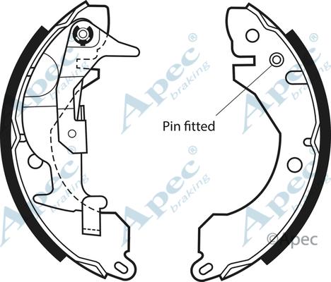 APEC SHU440 - Комплект спирачна челюст vvparts.bg