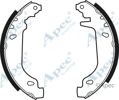 APEC SHU448 - Комплект спирачна челюст vvparts.bg