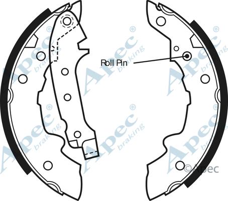 APEC SHU447 - Комплект спирачна челюст vvparts.bg