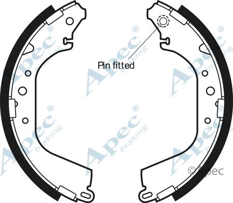 APEC SHU451 - Комплект спирачна челюст vvparts.bg