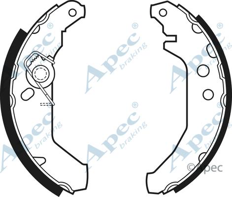 APEC SHU465 - Комплект спирачна челюст vvparts.bg