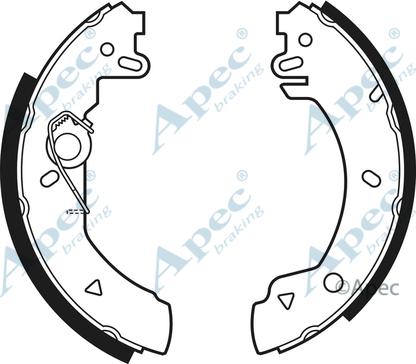 APEC SHU466 - Комплект спирачна челюст vvparts.bg