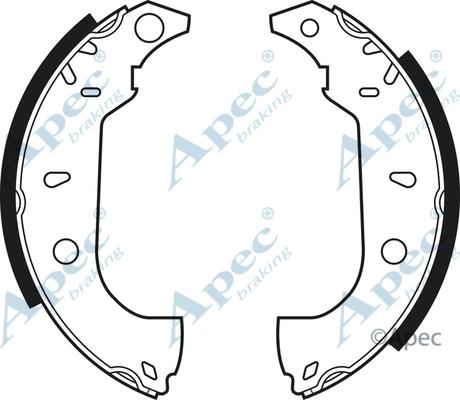 APEC SHU460 - Комплект спирачна челюст vvparts.bg
