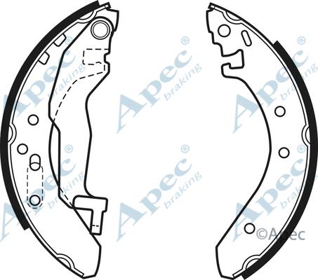 APEC SHU468 - Комплект спирачна челюст vvparts.bg