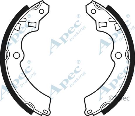 APEC SHU405 - Комплект спирачна челюст vvparts.bg