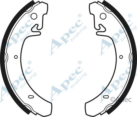 APEC SHU406 - Комплект спирачна челюст vvparts.bg