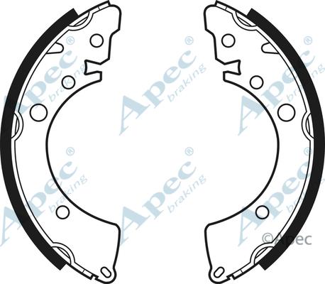 APEC SHU411 - Комплект спирачна челюст vvparts.bg