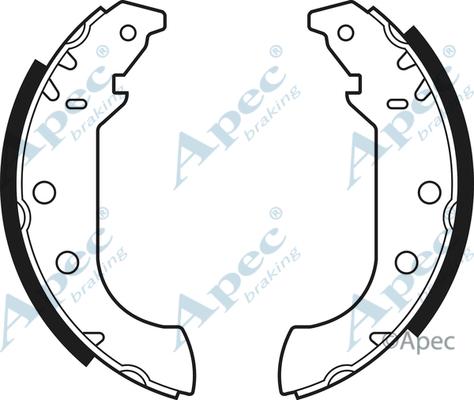 APEC SHU412 - Комплект спирачна челюст vvparts.bg