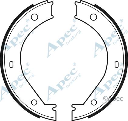 APEC SHU486 - Комплект спирачна челюст, ръчна спирачка vvparts.bg