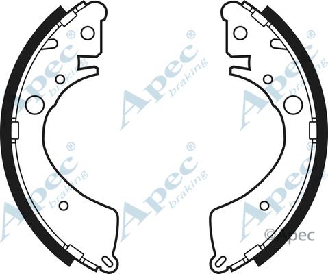 APEC SHU435 - Комплект спирачна челюст vvparts.bg