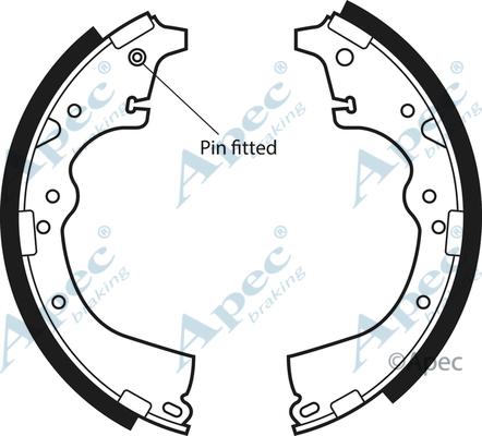 APEC SHU425 - Комплект спирачна челюст vvparts.bg