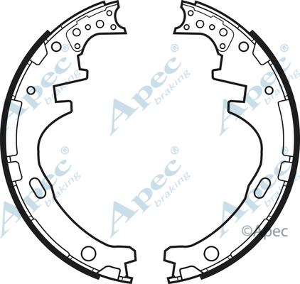 APEC SHU423 - Комплект спирачна челюст vvparts.bg