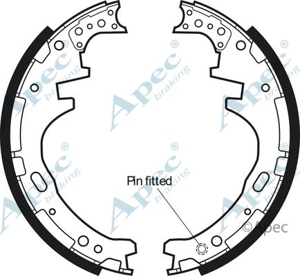 APEC SHU422 - Комплект спирачна челюст vvparts.bg