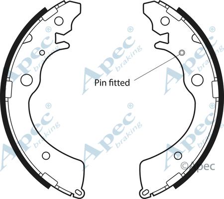 APEC SHU474 - Комплект спирачна челюст vvparts.bg