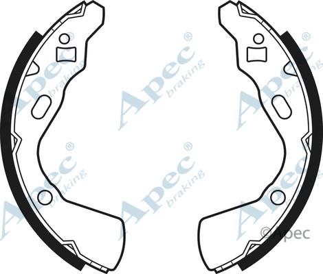 APEC SHU473 - Комплект спирачна челюст vvparts.bg