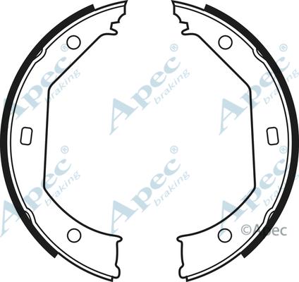 APEC SHU594 - Комплект спирачна челюст, ръчна спирачка vvparts.bg