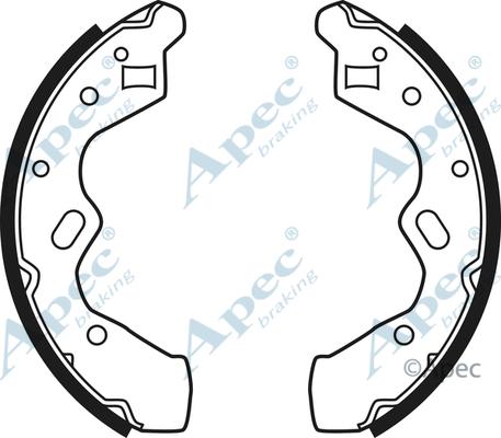 APEC SHU595 - Комплект спирачна челюст vvparts.bg