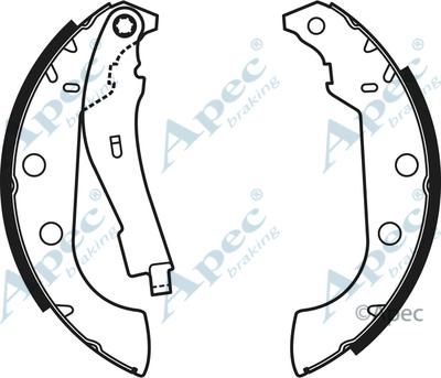 APEC SHU596 - Комплект спирачна челюст vvparts.bg