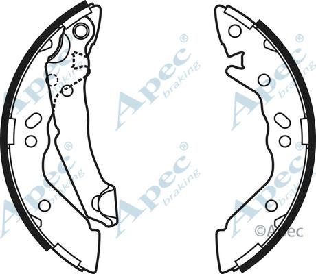 APEC SHU590 - Комплект спирачна челюст vvparts.bg