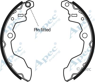 APEC SHU597 - Комплект спирачна челюст vvparts.bg