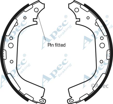 APEC SHU549 - Комплект спирачна челюст vvparts.bg