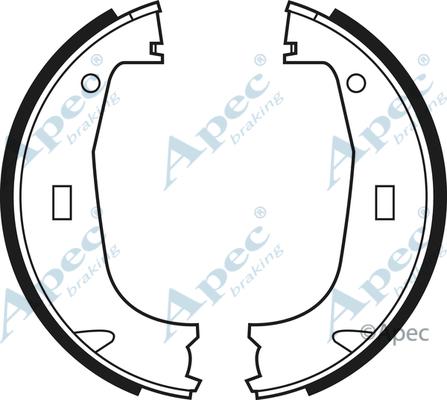 APEC SHU546 - Комплект спирачна челюст, ръчна спирачка vvparts.bg