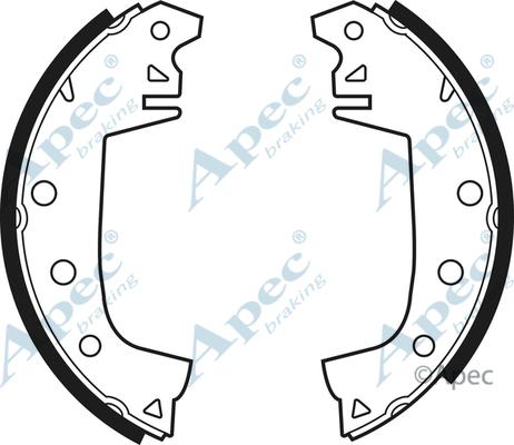 APEC SHU54 - Комплект спирачна челюст vvparts.bg