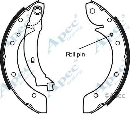 APEC SHU559 - Комплект спирачна челюст vvparts.bg