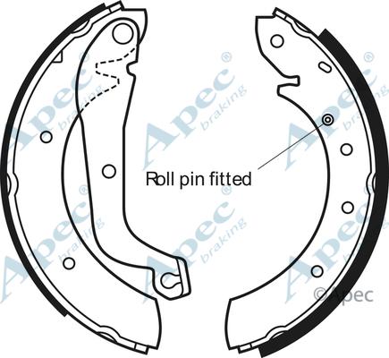 APEC SHU554 - Комплект спирачна челюст vvparts.bg