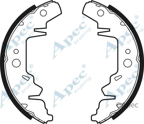 APEC SHU550 - Комплект спирачна челюст vvparts.bg