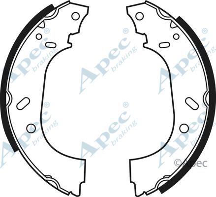 APEC SHU551 - Комплект спирачна челюст vvparts.bg