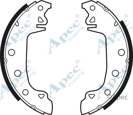 APEC SHU55 - Комплект спирачна челюст vvparts.bg