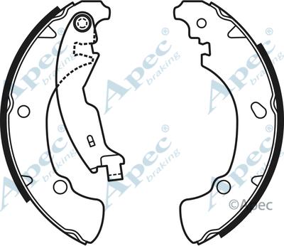 APEC SHU560 - Комплект спирачна челюст vvparts.bg