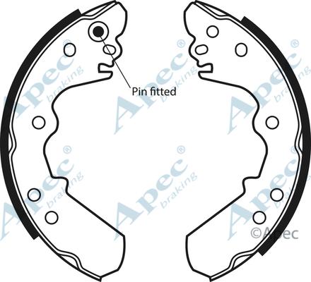 APEC SHU507 - Комплект спирачна челюст vvparts.bg