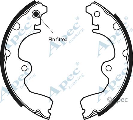 APEC SHU518 - Комплект спирачна челюст vvparts.bg